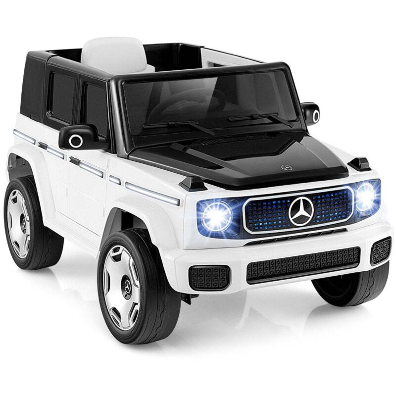 Northix - Kinder mercedes benz elektroauto mit 24g fernbedienung amp scheinwerfer 12v elektrofahrzeug wei