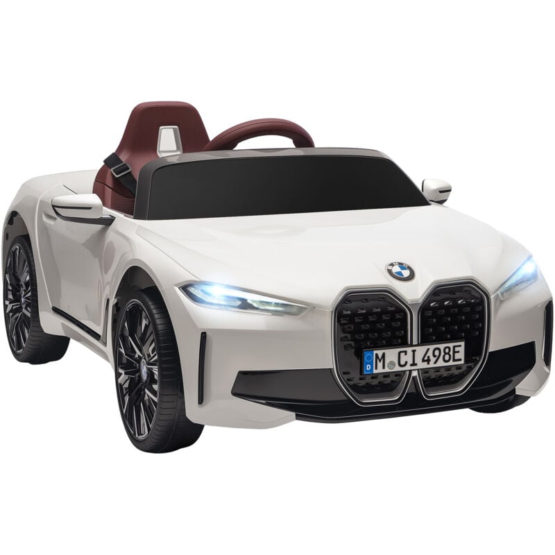 Homcom - Kinder Elektroauto Elektrofahrzeuge mit Fernbedienung, Tragbarer Batterie, bmw Kinderauto mit Scheinwerfer, MP3-Player, Sicherheitsgurt, 3-5