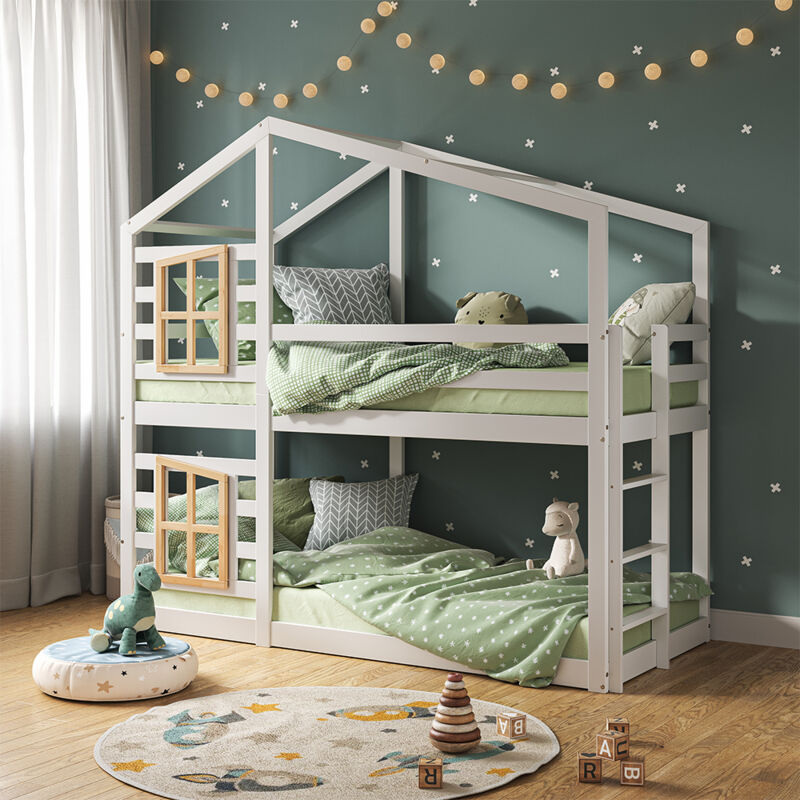 Etagenbett Maja, Weiß, 90x200 cm Vitalispa