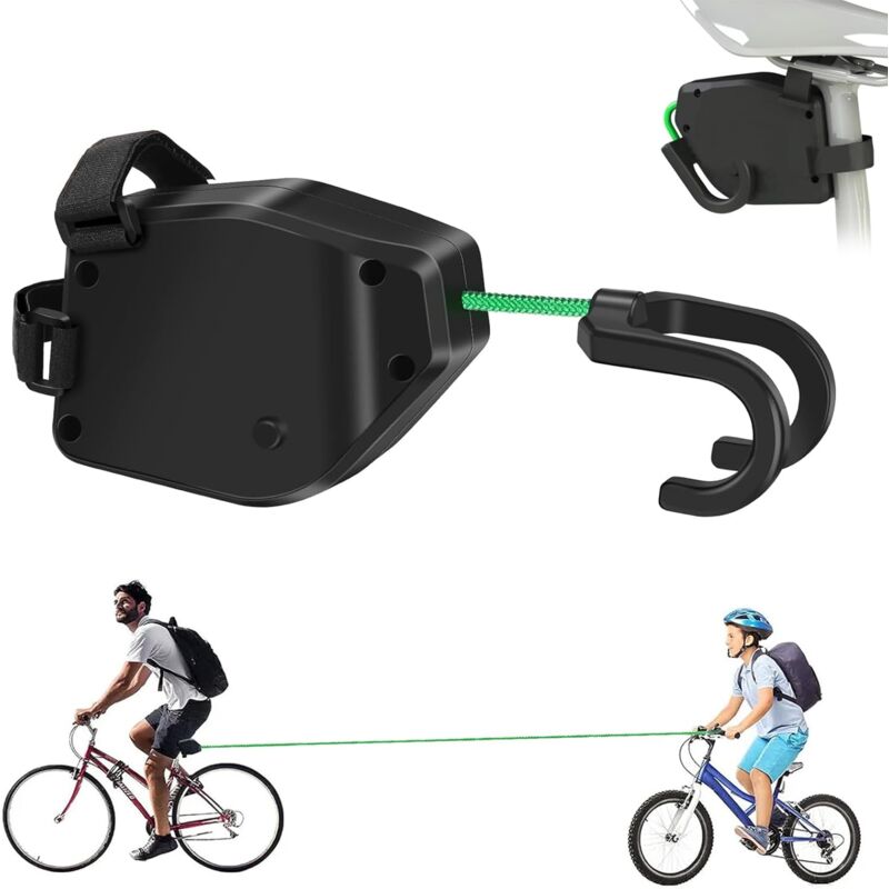 Kinderfahrrad-Zugstange 2,5 m, einziehbare Kinderfahrrad-Zugstange, Fahrrad-Traktionsseilgürtel, Tragfähigkeit 250 kg, tragbare einziehbare