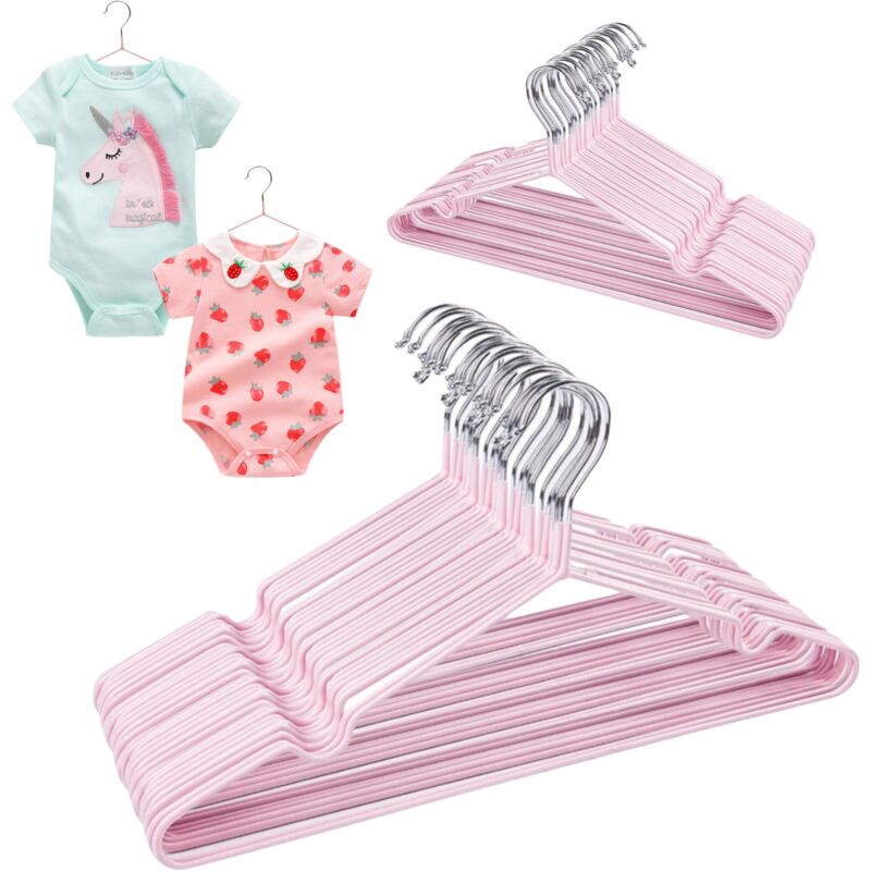 Kinderkleiderbügel 20 Stück Für Kinder [wu3-Roz]