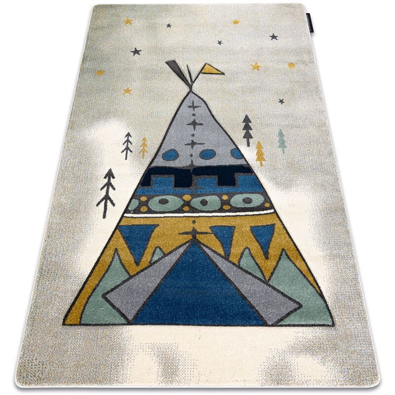 Kinderteppich petit tipi grau grey 80x150 cm