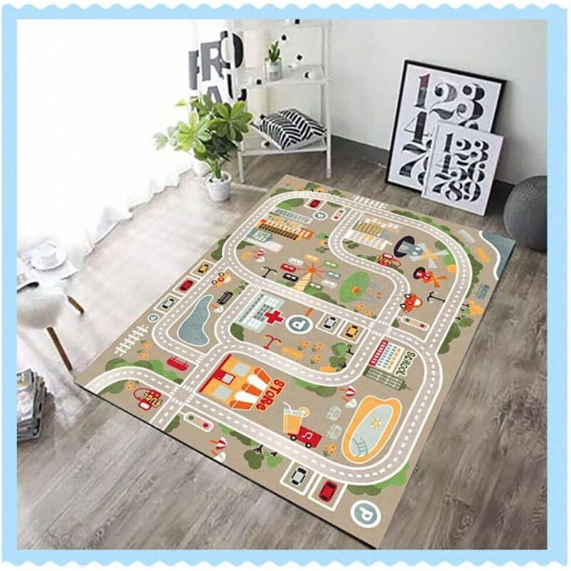 Kinderteppich, Spielmatte, Street Car Animal Universe, 120 x 160 cm