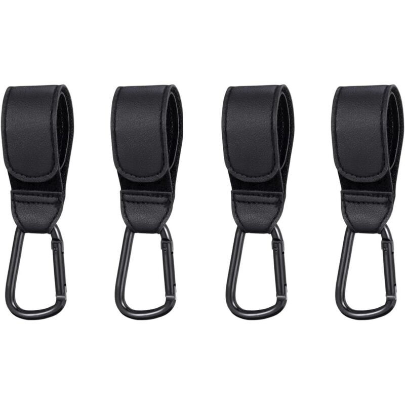 Bluedeer - Kinderwagen Haken für Taschen (4 Stück) - Großer Universalkarabiner für Kinderwagen, Robuste Karabinerhaken als Taschenhalter, Anhänger