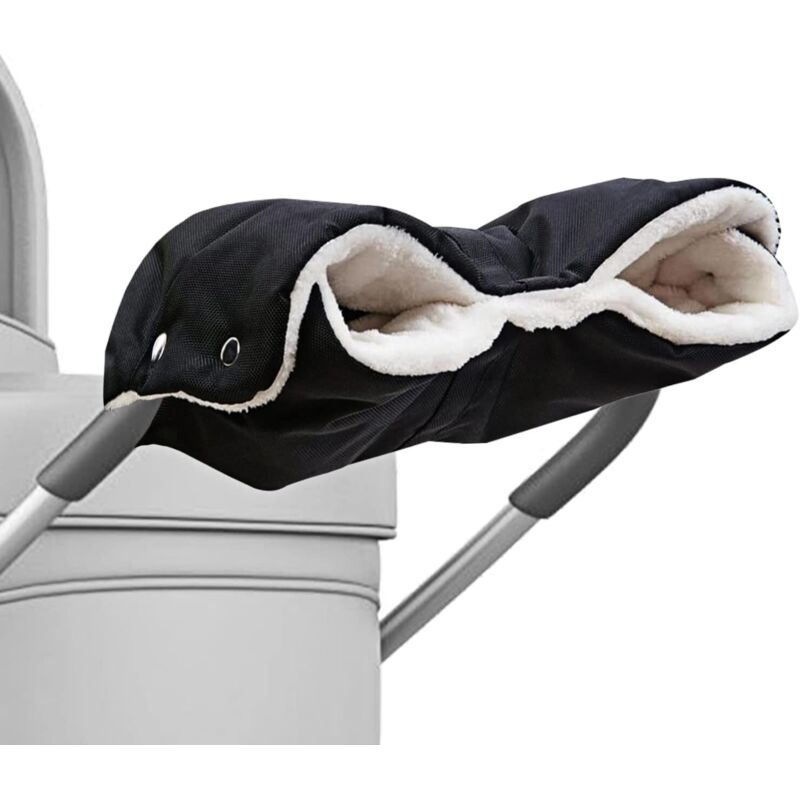 Kinderwagenhandschuhe, Kinderwagenfäustlinge mit warmem Fleece und Baumwolle, wasser- und winddichte Handschützer für Kinderwagen, Buggys und