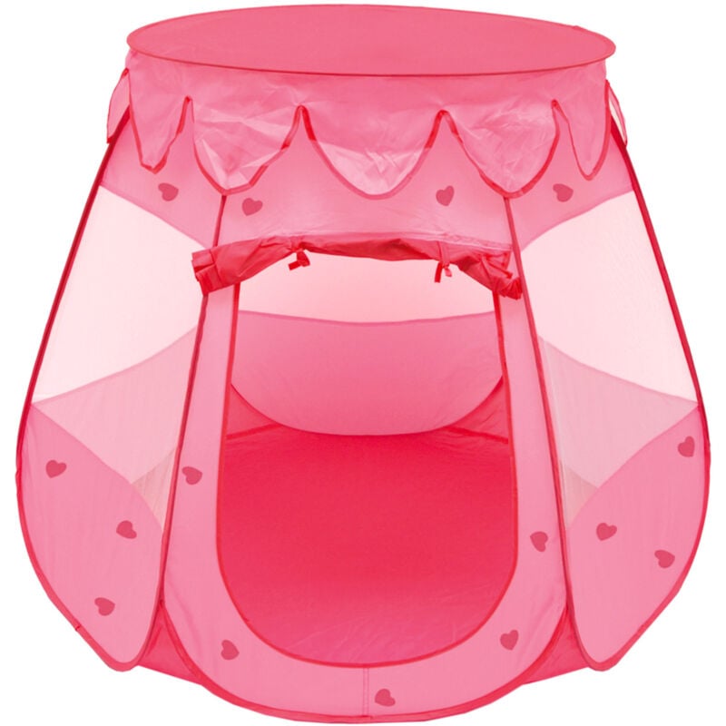 Mädchen Spielzelt 120x120x90cm Kinder-Zelt Bällebad Pop-Up Zelt Rosa