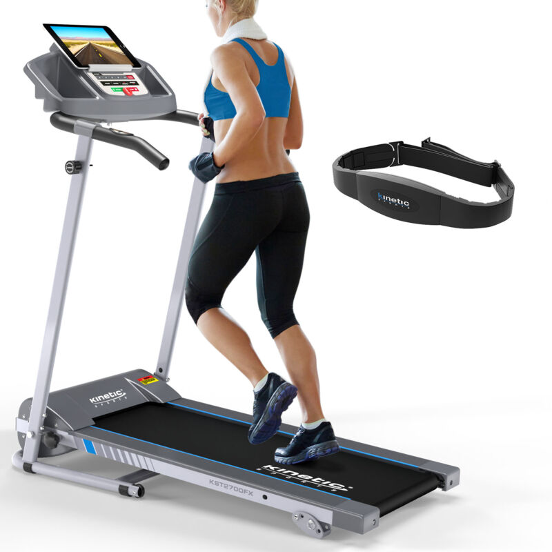 Laufband für zuhause KST2700FX klappbar - mit Pulsgurt, leiser 750 Watt Elektromotor, 12+1 Programme, lcd Display, Geh- und Lauftraining, stufenlos