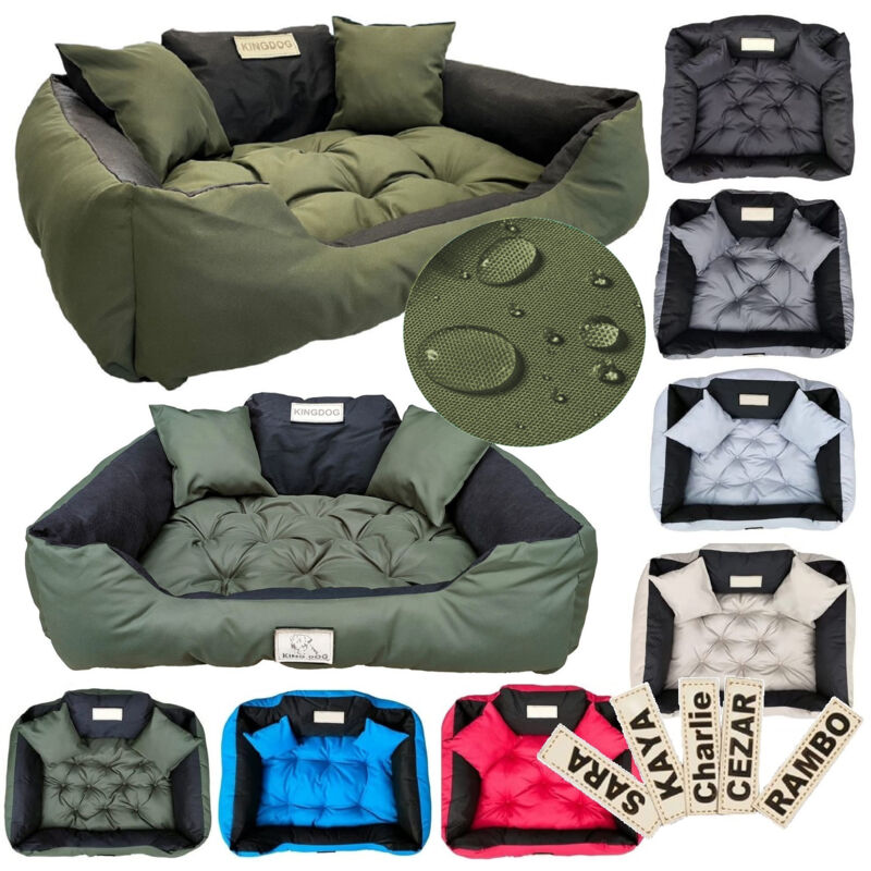 KINGDOG Laufstall Hundebett 145x115 cm personalisiert wasserfest grün