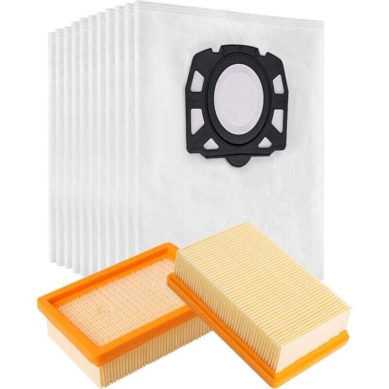 Kit 10 Beutel + 2 Filter für Staubsauger Karcher WD4 WD5 MV4 Kit 10 Beutel + 2 Filter für Staubsauger Karcher WD4 WD5 MV4