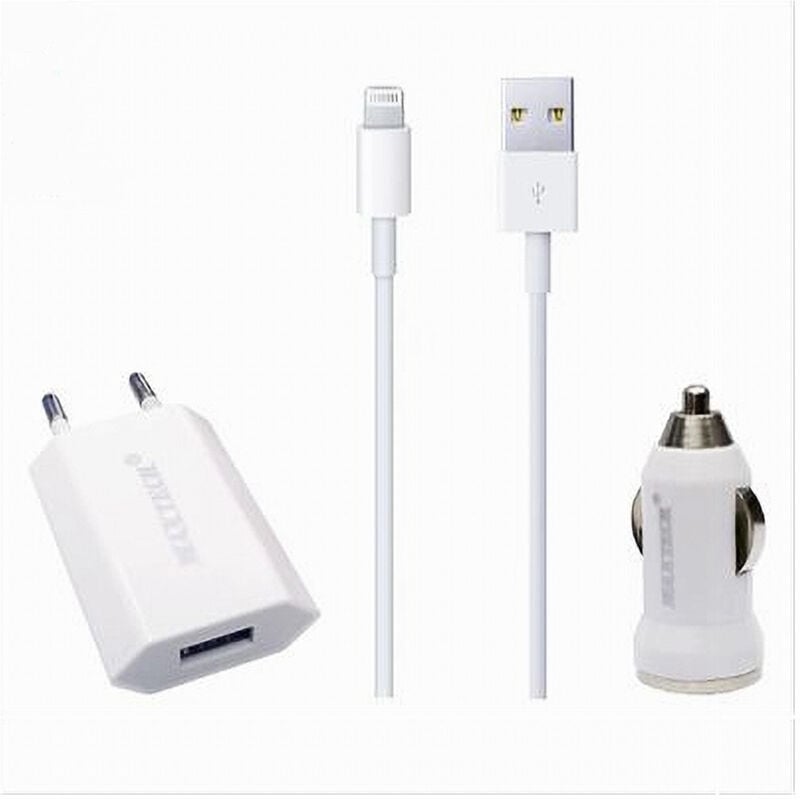 Trade Shop Traesio - Trade Shop - handy-ladegerät-set smartphone usb-kabel handys zuhause auto MS-T004 -