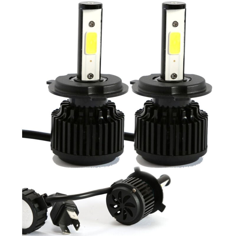 Trade Shop Traesio - Trade Shop - kit H4 led-lampen cree full led 2600 lumen 6000K digital 12V 24V 24W auto -