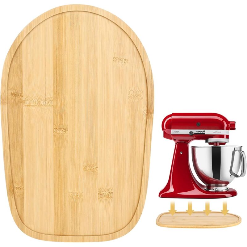 KitchenAid Artisan Bambus-Schiebebrett für KitchenAid Artisan Küchenmaschinen mit 4,3 bis 4,8 l Fassungsvermögen