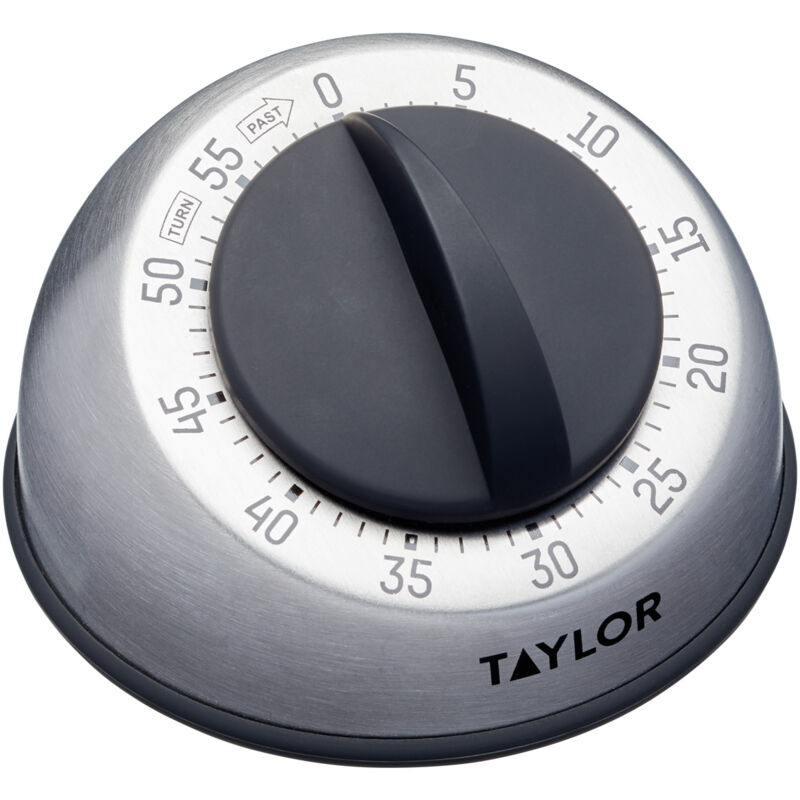 KitchenCraft Taylor Pro Timer de Küche, Edelstahl 60-Minuten Mini Timer de Küche, tragbare Kochen und Backen Alarm, Endorsed by Professional Chefs.