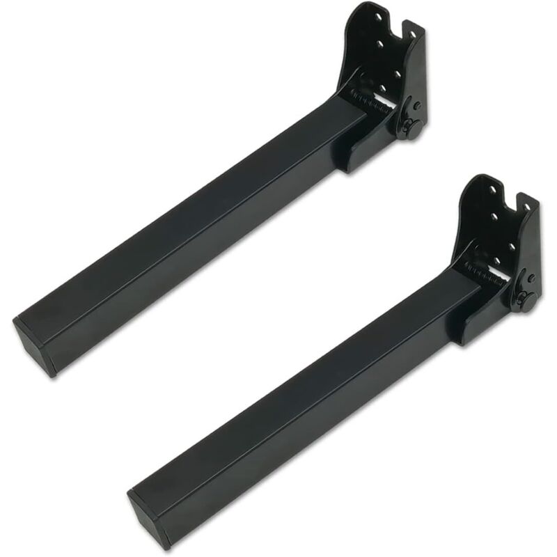 Klappbare Tischbeine, Höhe: 40 cm, Ausführung: schwarzes Metall, quadratisch: 2,5 x 2,5 cm, für Wohnmobile, Wohnwagen, Restaurants, Betten, Sofas,