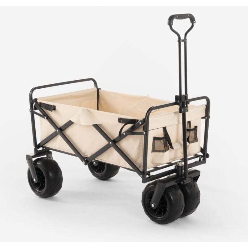 Klappbarer Bollerwagen Allzweckwagen mit 100 kg Tragkraft, mit 4 Rädern Martyy