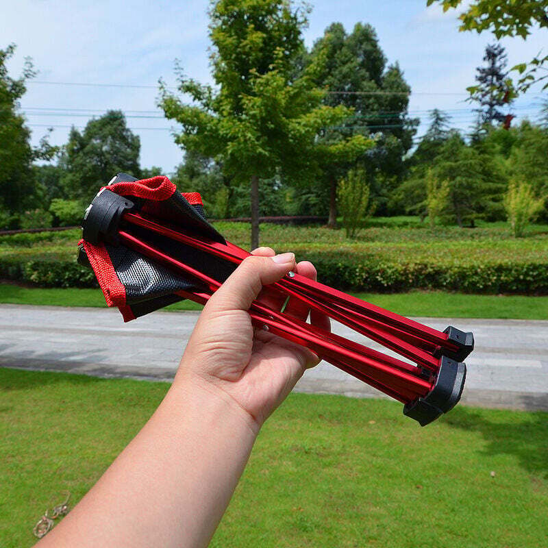 Klappbarer Campinghocker, Mini-Hocker, Campingstuhl, Sitz, tragbarer Klappsitz zum Angeln, Wandern, Grillen, Reisen, Schwarz