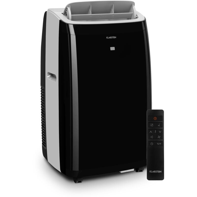 Klarstein Climatiseur Mobile Silencieux, Climatiseur 4 en 1, avec Mode Nuit, Déshumidificateur et Ventilateur, Mini Climatiseur à Faible