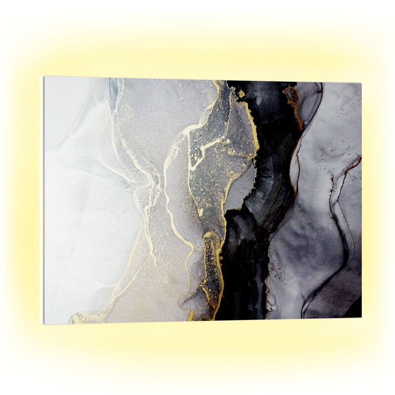 2-in-1 Infrarotheizung & Konvektor, Infrarotheizung mit Thermostat 700W, IP44-Infrarotheizung zur Wandmontage mit App-Steuerung, Erkennung offener