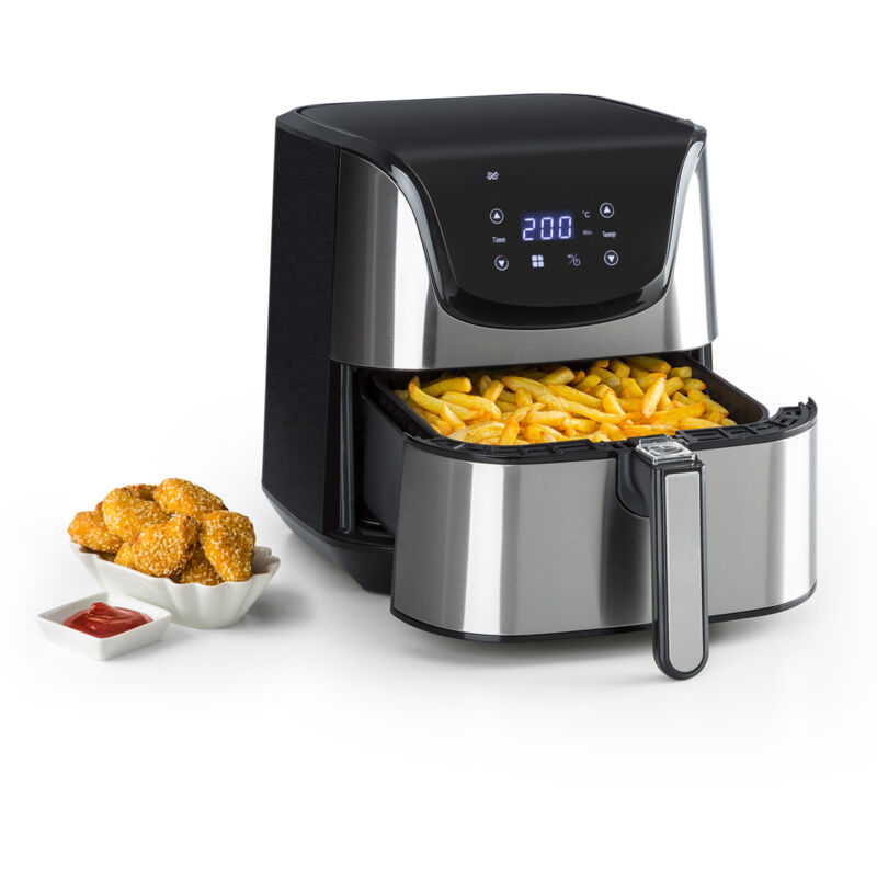 Klarstein - Aero Vital deluxe - Heißluftfritteuse, Fritteuse, 1700 Watt, 5,4 Liter Volumen, LCD-Touch-Display, 8 vorinstallierte Programme,