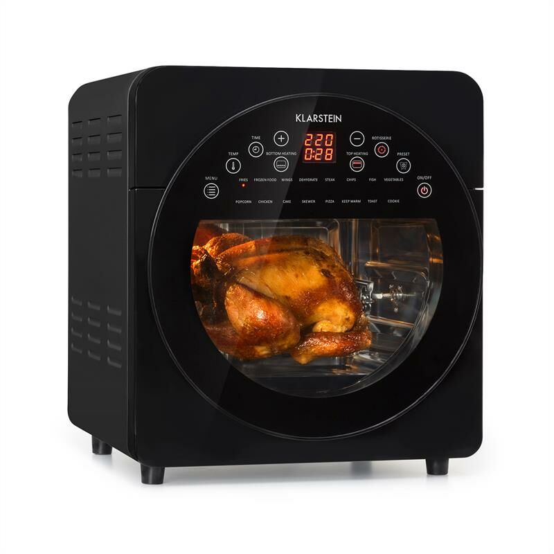 Klarstein - AeroVital easy touch Heißluftfritteuse - 1700 w Heissluftfriteuse, Airfryer mit XXL-Volumen: 14 Liter, 16 Programme, Cool touch housing