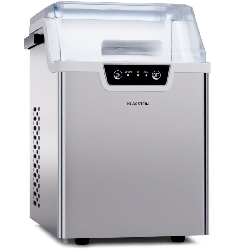 Klarstein - Nugget-Eiswürfelmaschine für Zuhause, Camping & Gastro, 200W Mini-Eiswürfelmaschine Klein, 4 Min Schnellbetrieb, led Display, Schnelle