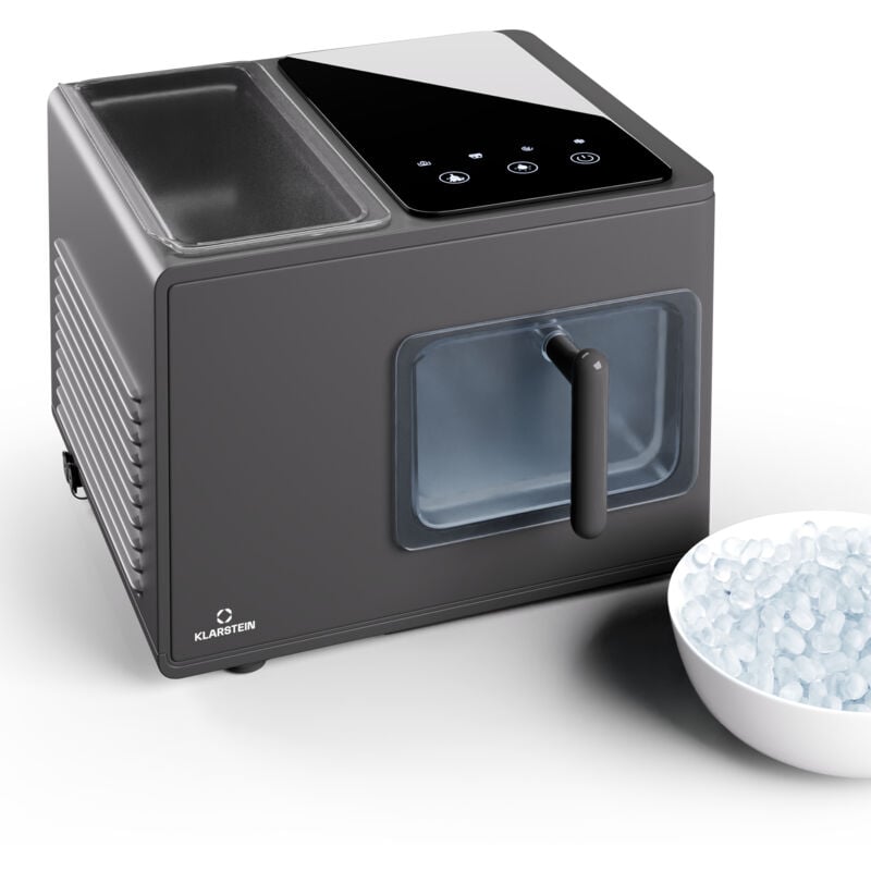 Klarstein - Eiswürfelmaschine für Zuhause Camping Gastro, Schnelle Mini Eiswürfelmaschine Klein, Profi Eismaschine für Nugget-Eiswürfel,