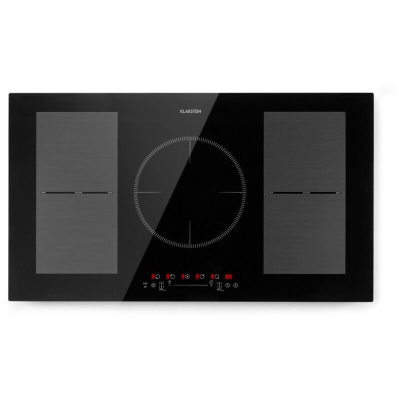 Klarstein - Induktionskochfeld, Glaskeramik Kochfeld, Induktionskochfeld mit 5 Platten, Einbau-Induktionskochfeld mit Touch-Display, Digitalanzeige