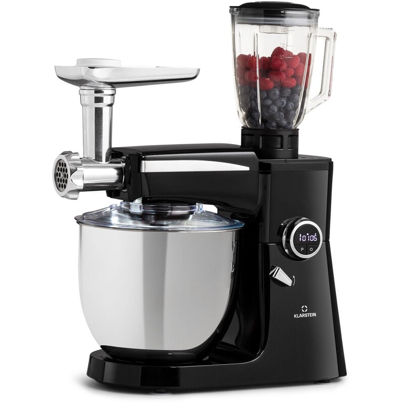 Klarstein Küchenmaschine, Universalküchenmaschinen, 3-in-1 Küchenmaschinen, Rührgeräte & Mixer, Teigmaschine mit Fleischwolf, Küchenmaschine , 2000