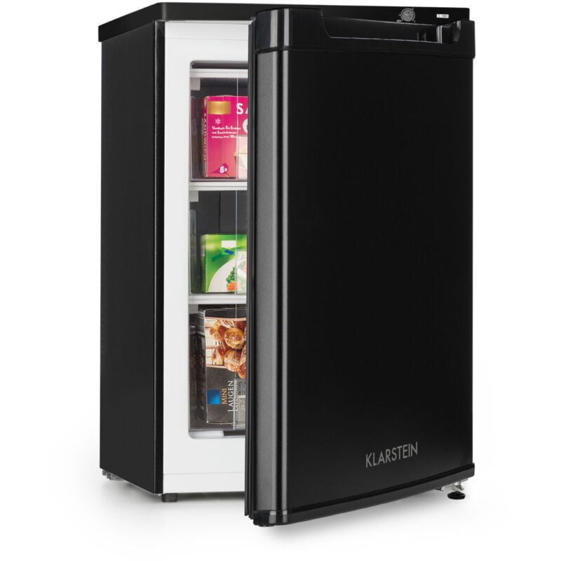 Klarstein - Mini Gefrierschrank, Klein & Leise, Freistehender Gefrierschrank, 80L Kleiner Gefrierschrank, Tiefkühlschrank mit Eiswürfelform &