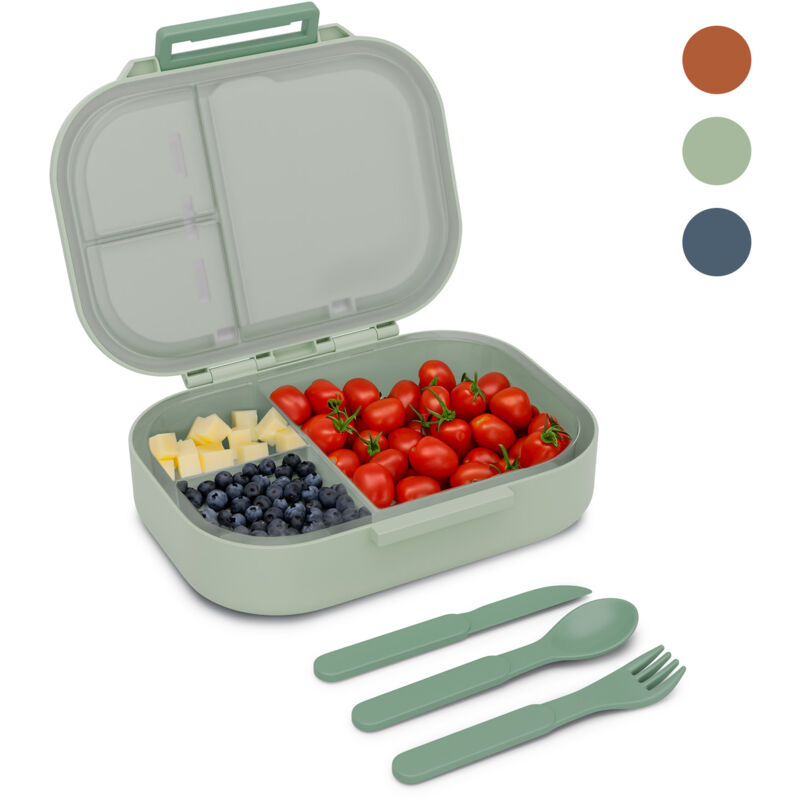 Schmatzfatz Lunchbox, Unterteilte Brotdose für Erwachsene & Kinder, Lunchbox mit Fächern, Bento-Box für Schule & Kita, BPA-Freie Schuldose