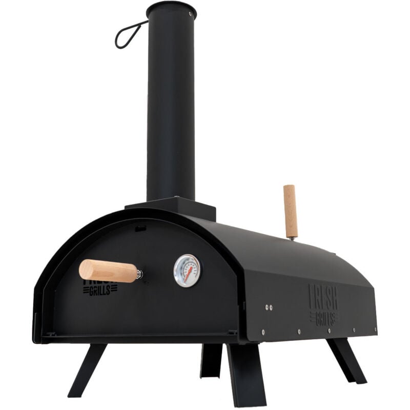 Monster Shop - Outdoor-Pizzaofen ⌀30cm Stahl Tragbar Multi-Brennstoff Holz Kohl Holzpellets bbq