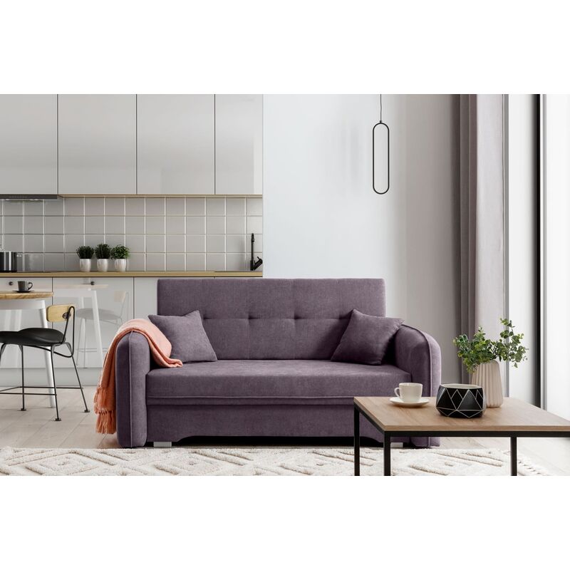 Klassisches Sofa - eleganter Stil dekorative Steppung, Sofa mit Schlaffunktion und Bettkasten, Wohnzimmereinrichtung 3-Sitzer-Sofa, gepolstertes