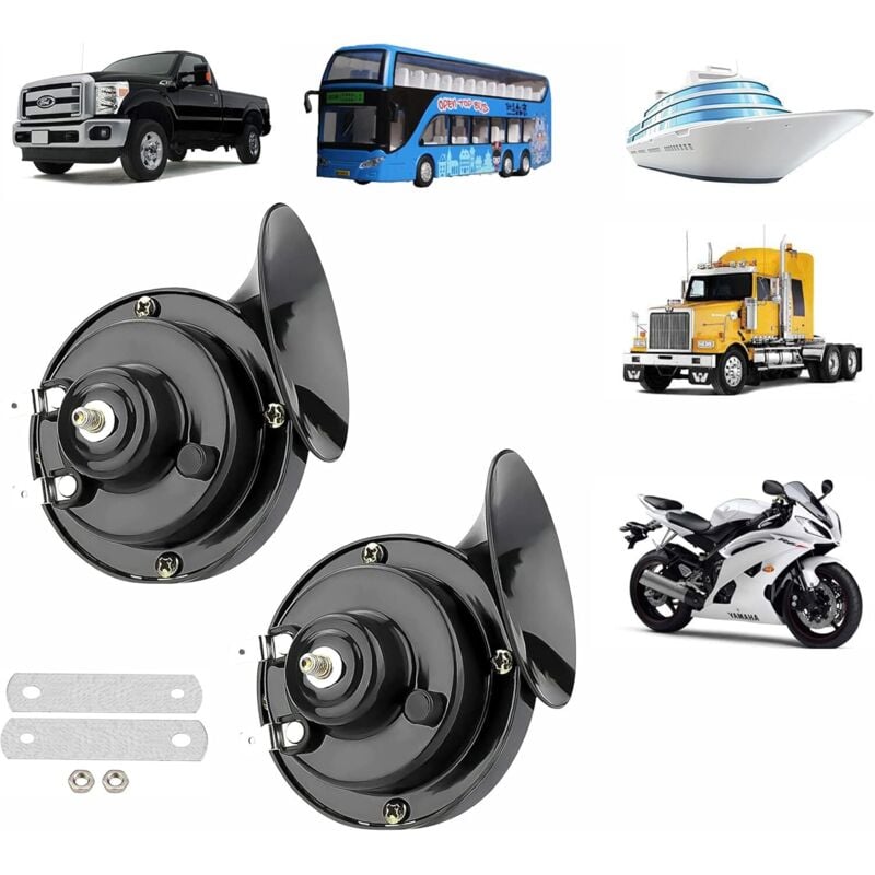 Tigrezy - Zughupe für lkw, 300 dB, elektrischer pneumatischer Schneckenlautsprecher, 12 v wasserdichtes Zughupen-Set, lkw, Auto, Motorrad, Fahrrad