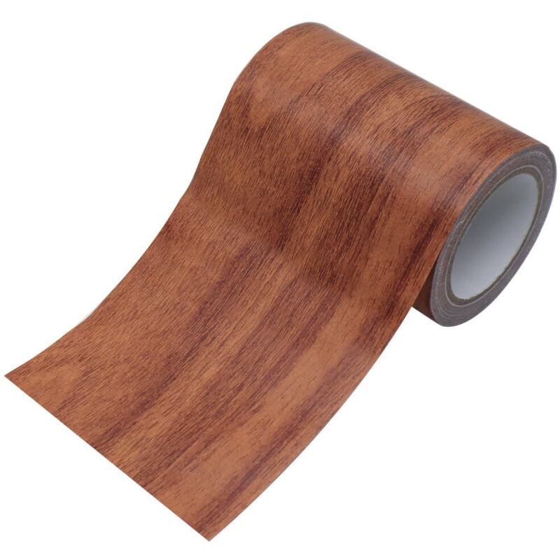 Klebeband in Holzoptik 8 cm x 4,57 m Reparaturklebeband mit Holzmaserung zur Reparatur von Laminatböden, Möbel- oder Türkanten (Schokolade)