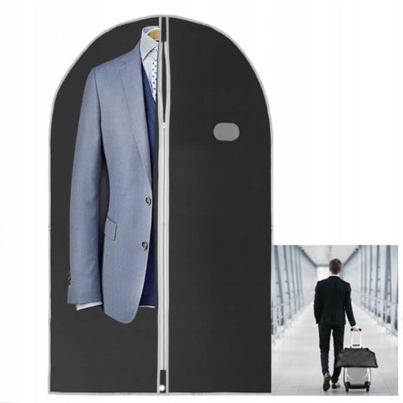 Kleiderhülle 100x60cm für Anzüge, Jacken, Kleider, Hemden, Reißverschluss