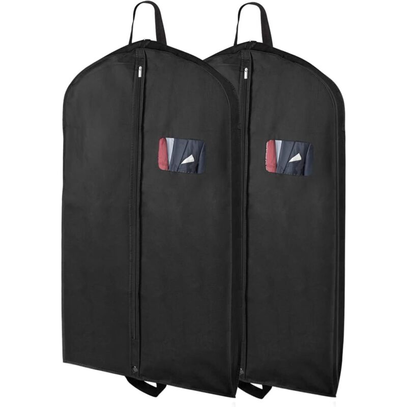 Bluedeer - kleidersack 2 Stück Kleidersack für die Anzug,60x109 cm Atmungsaktiver Stoff, Kleidersäcke Lang für den Kleider Mäntel Abendkleider