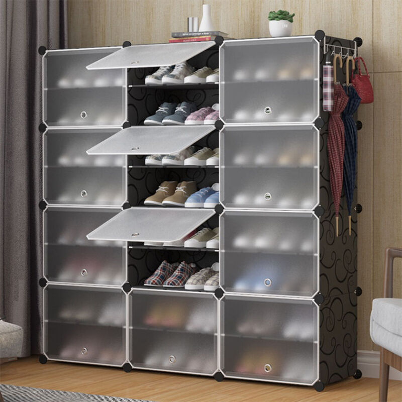 Skecten - Kleiderschrank diy Steckregal mit 12 Türen Regalsystem Kleiderschrank Garderob