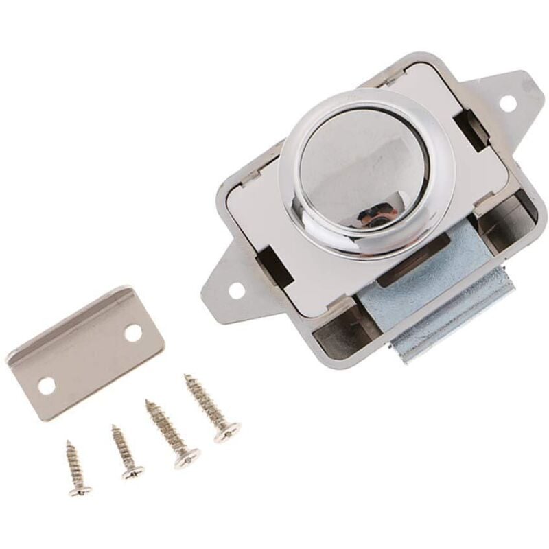 Kleiderschrankschloss, verdecktes Handschloss für Wohnwagen, Chrom, anwendbar für Wohnwagen, Yachtschranktür