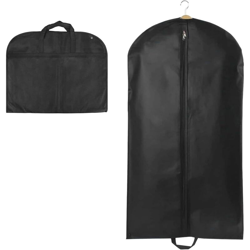 Kleiderschutzhülle 60 x 120 cm, Lange Kleiderhülle, Anzug mit Tragegriff, Kleiderschutzhülle, Atmungsaktive Anzughülle für Jacken, Hemden,
