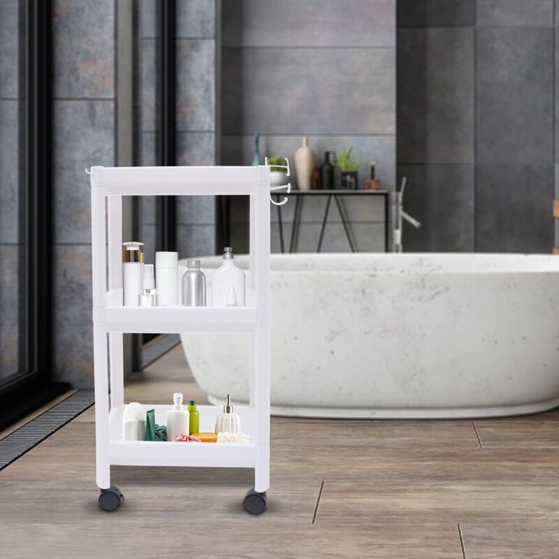 3-stöckiger Aufbewahrungswagen für Büro, Wohnzimmer, Küche, Haus, Büro, Handwerk, Schlafzimmer