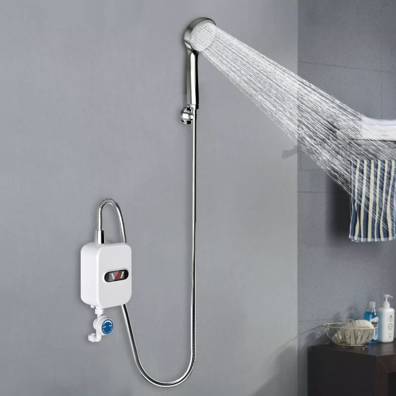 Klein-Durchlauferhitzer Elektro Warmwasser Tankless Instant Elektro Warmwasser 220V Durchlauferhitzer mit Bad Dusche Kit für Bad Dusche