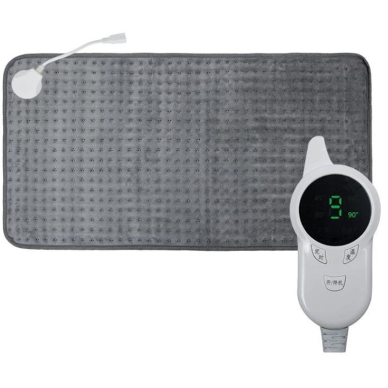 Elektrische Heizdecke 1,3 x 1,6 m, 220 V, Heizmatratze, Schal, Winterwärmer, EU-Stecker (gepunkteter Samt)