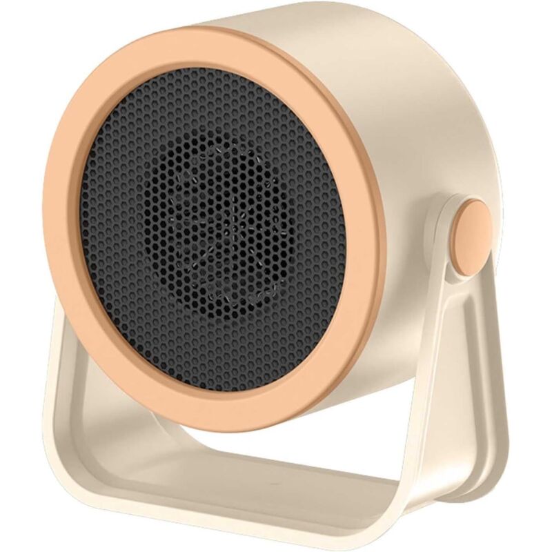 Kleine Raumheizung Geräuschlose Tischheizung Tragbare Elektroheizung Wiederaufladbare Heizung mit 2 Temperaturstufen, persönliche Heizung – Cremeweiß