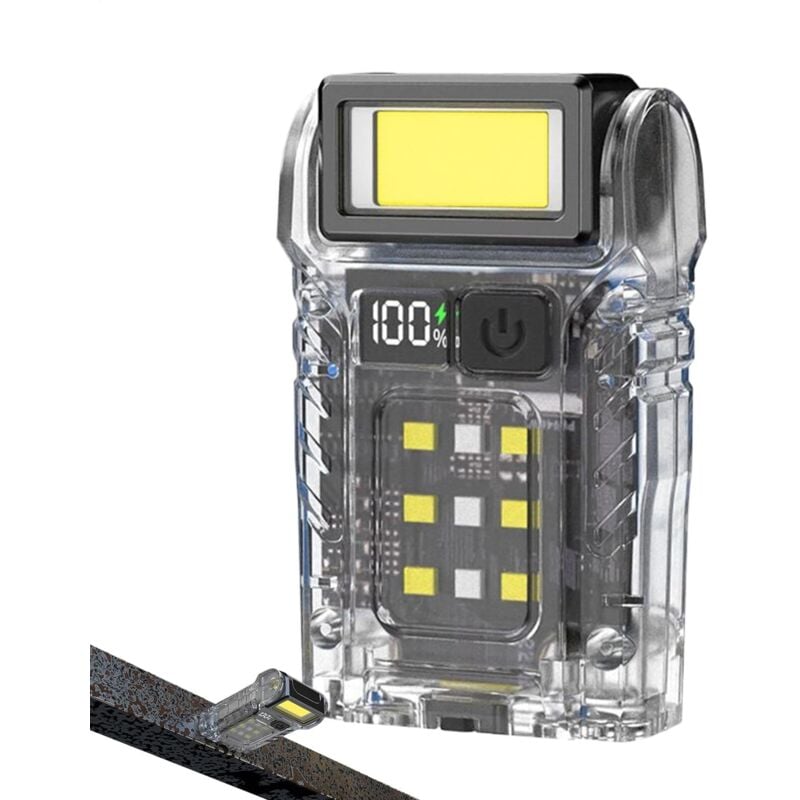 Kleine Taschenlampe Kompakte und helle Taschenlampe Multifunktionale Taschenlampe, Arbeitsleuchte Leicht, freihändig nutzbar Ideal zum Wandern,