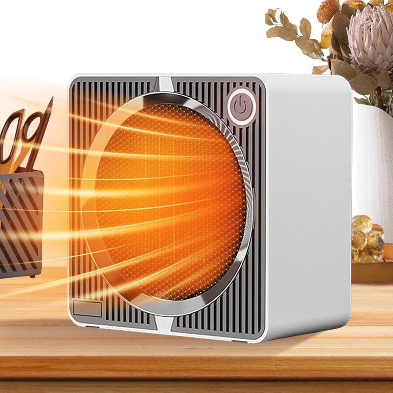 Kleine tragbare Heizung, kleine Raumheizung – Tragbare vertikale Schreibtischheizung, leise Heizung für kleine Räume – sichere elektrische Heizung