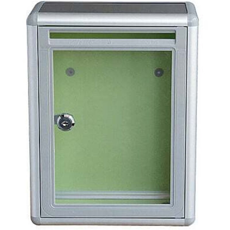 Ymyny - Kleiner durchsichtiger Briefkasten zur Wandmontage mit Schloss, Briefkasten zur Wandmontage aus Acryl und Aluminium mumu