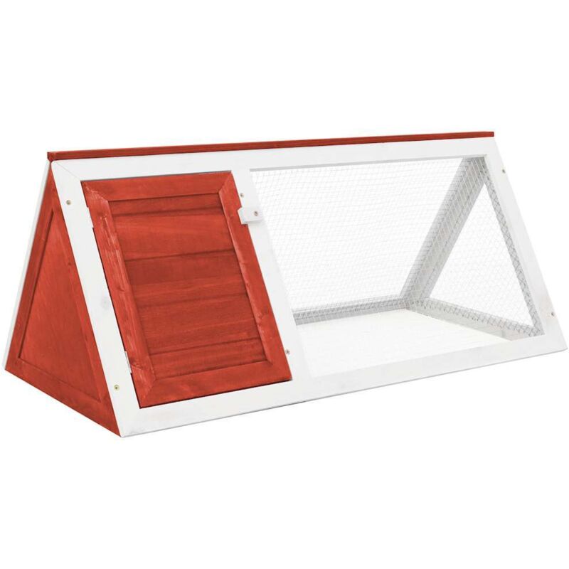 Kleintier-/Kaninchenstall Rot Holz vidaXL