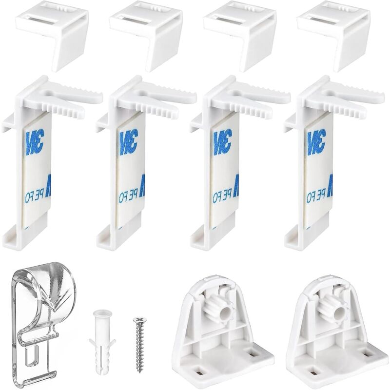 Ersandy - Klemmträger für Doppelrollo, Klemmträger für Rollo, Rollo, ohne Bohren, Ersatzzubehör, Klemmträger für pvc, Holzfenster, Flügel