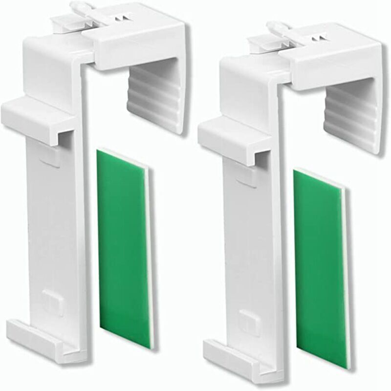 Klemmträger für Duo-Rollo, Rollo, Mini-Rollo, ohne Bohren, verstellbar von 1,5 bis 2 cm, 1 Paar, mit Klebepads