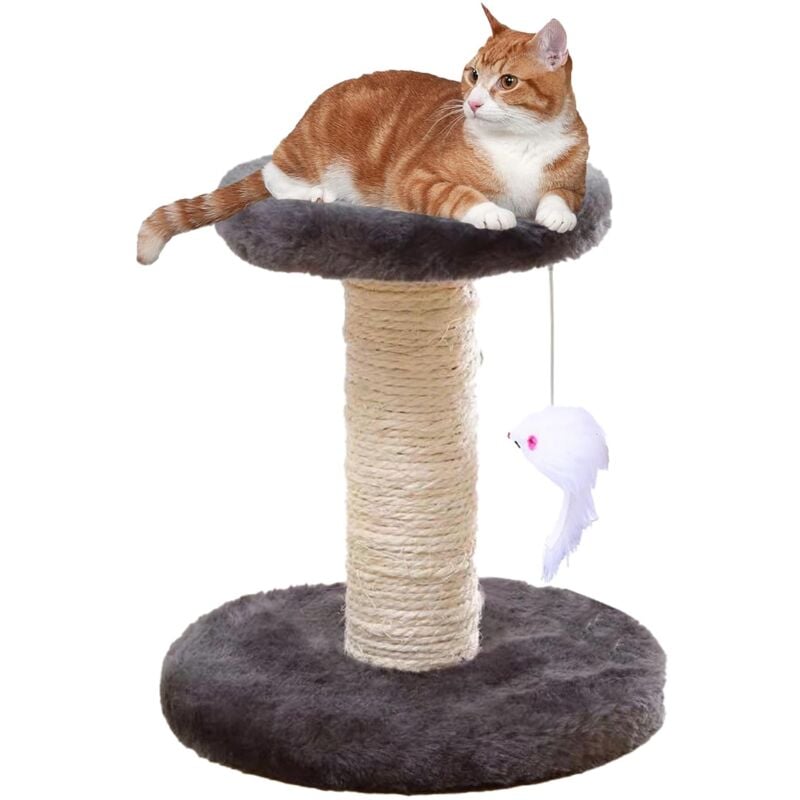 Jusch - Kletterbaum-Kratzbaum für Katzen, Kratzbaum mit Plüschplattform, Kratzbaum, Kratzbaum für Katzen